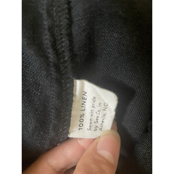 Elizabeth Suzann Set Georgia Tee Andy Trouser 100% Linen Size L/XL Black - Picture 11 of 14